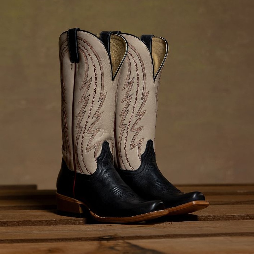 Featuring the Hallie 13" Western in tan and black.