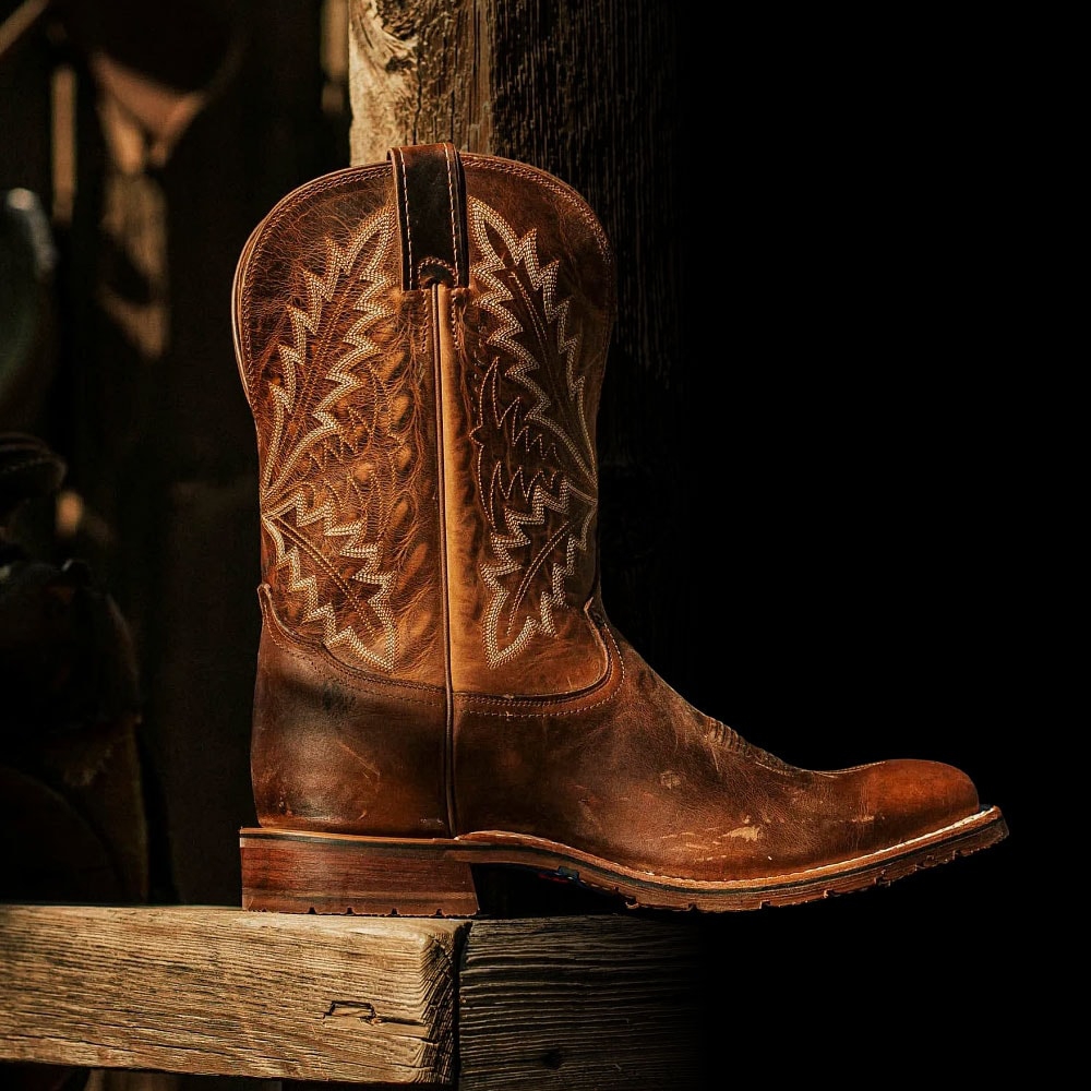 Featuring the Bowie 11" Western boot in Brown.