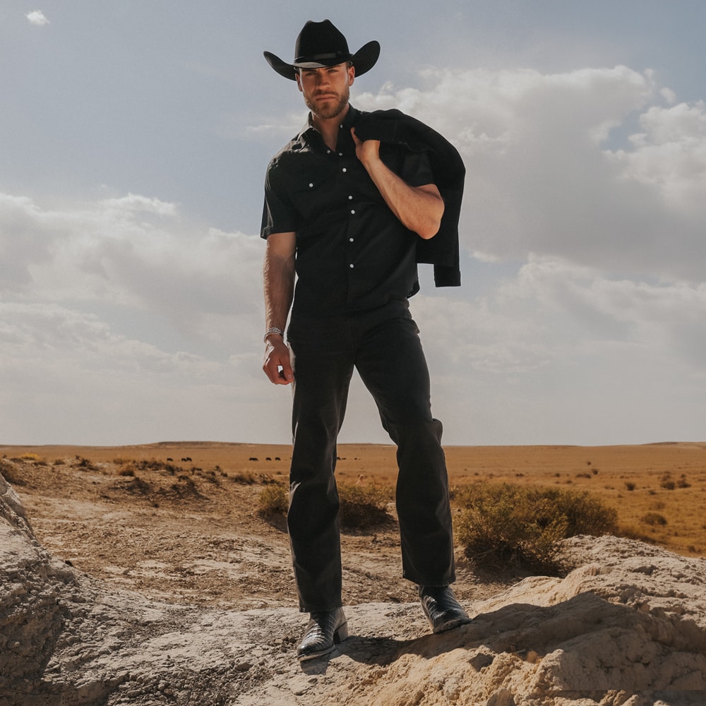Featuring the Tony Lama Black Short Sleeve Pearl Snap short sleeve shirt.