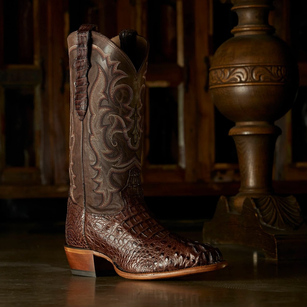 Javier 13" Hornback Caiman western boot in Brown.